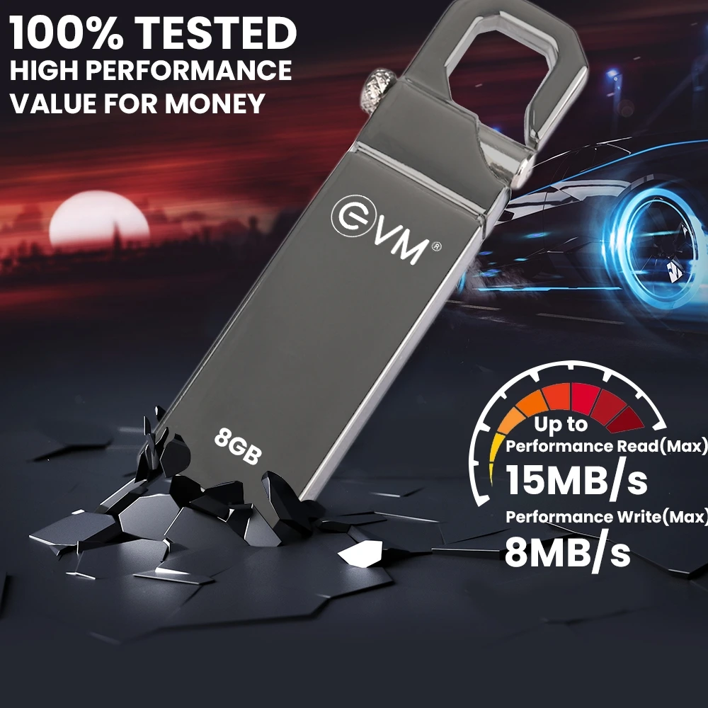 EVM Enstore Pendrive 8GB USB 2.0 (METAL) view 4